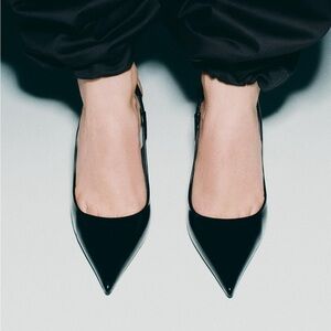 Zara Pointed Sling Back Heels